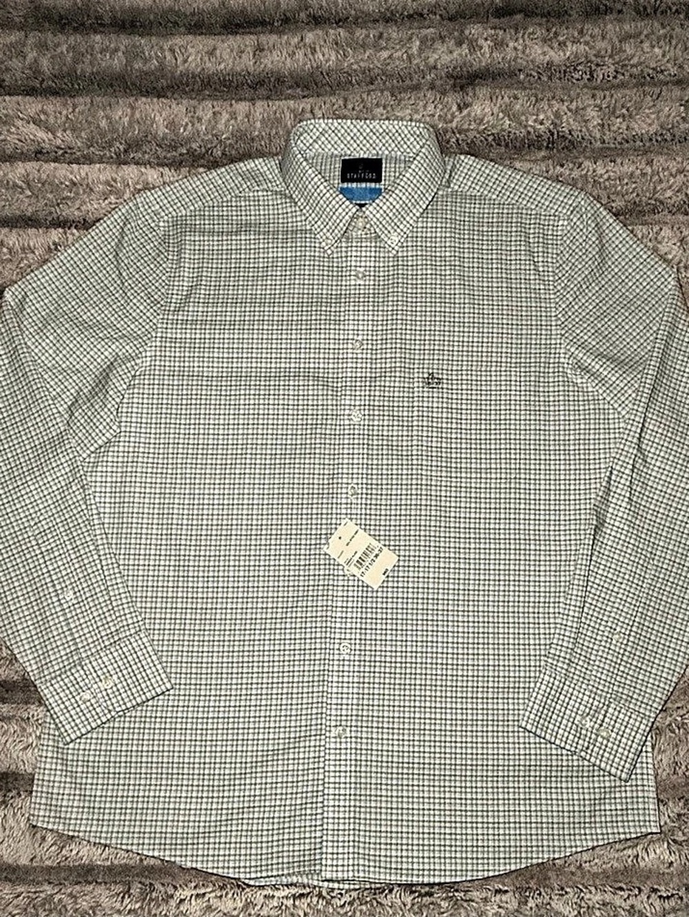 Stafford Plaid Coolmax Shirt Size XL NWT